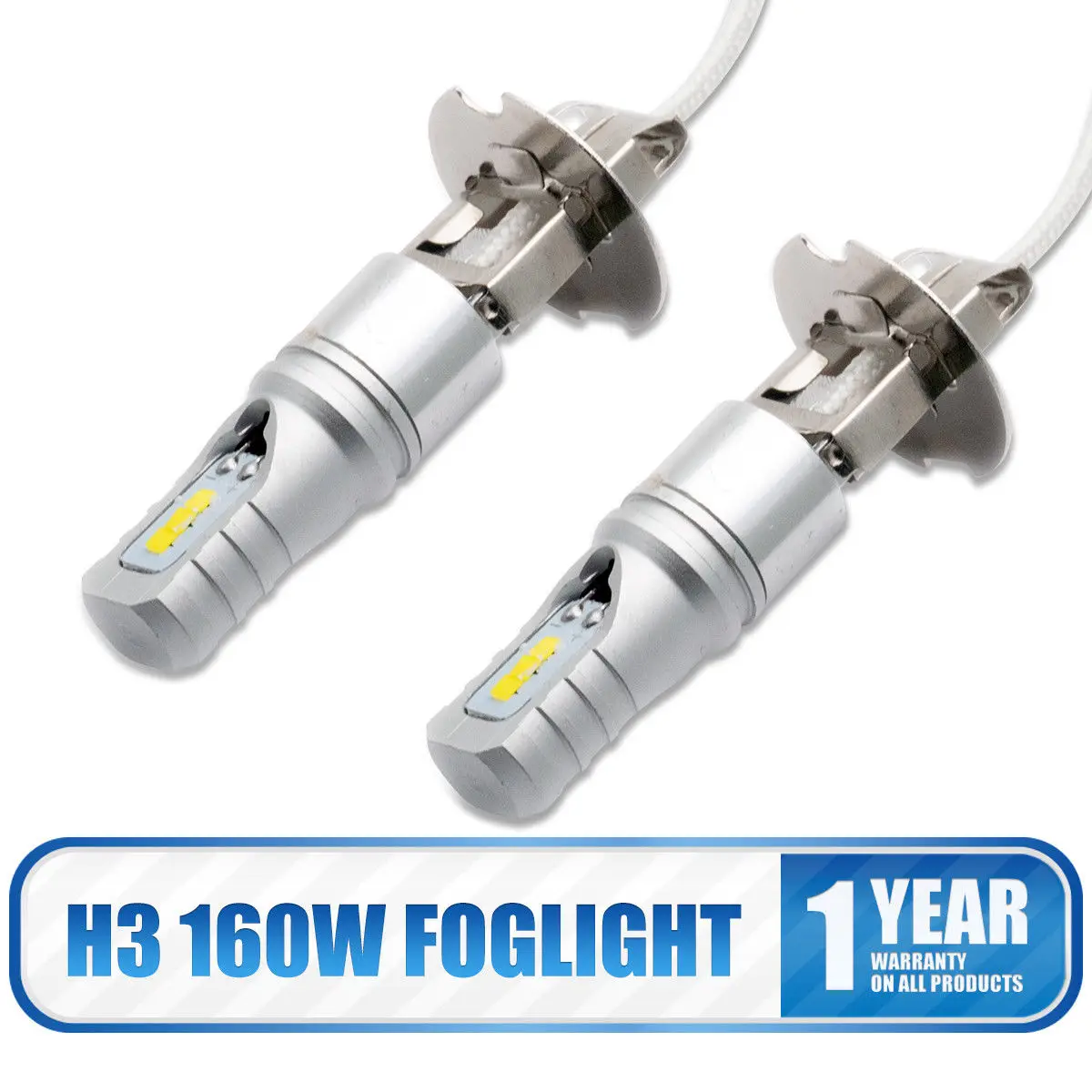 

2pcs H3 LED Light Bulbs Super White 6500K DC 12V 24V Car Fog Lights Turn Light Driving Lamp