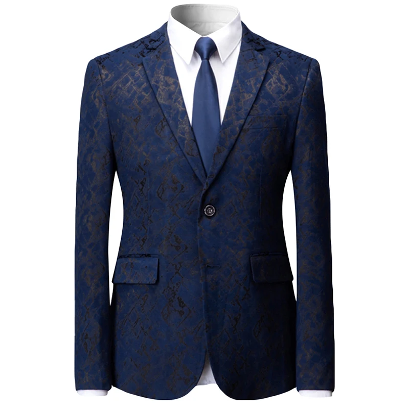 YUNCLOS 3 шт ЖАККАРДОВЫЕ мужские костюмы однобортные деловые Tuexdos повседневные