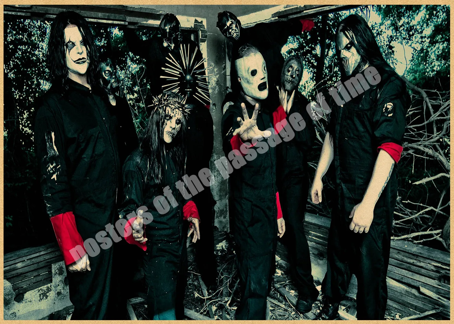 Slipknot тяжелый металл плакат/рок-группа/крафт-бумага/Бар плакат/наклейки на стены/Ретро плакат/декоративная живопись/30*20 см