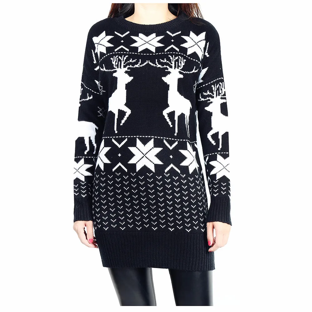 Корейские модные женские свитера и пуловеры джемперы Рождественский свитер с