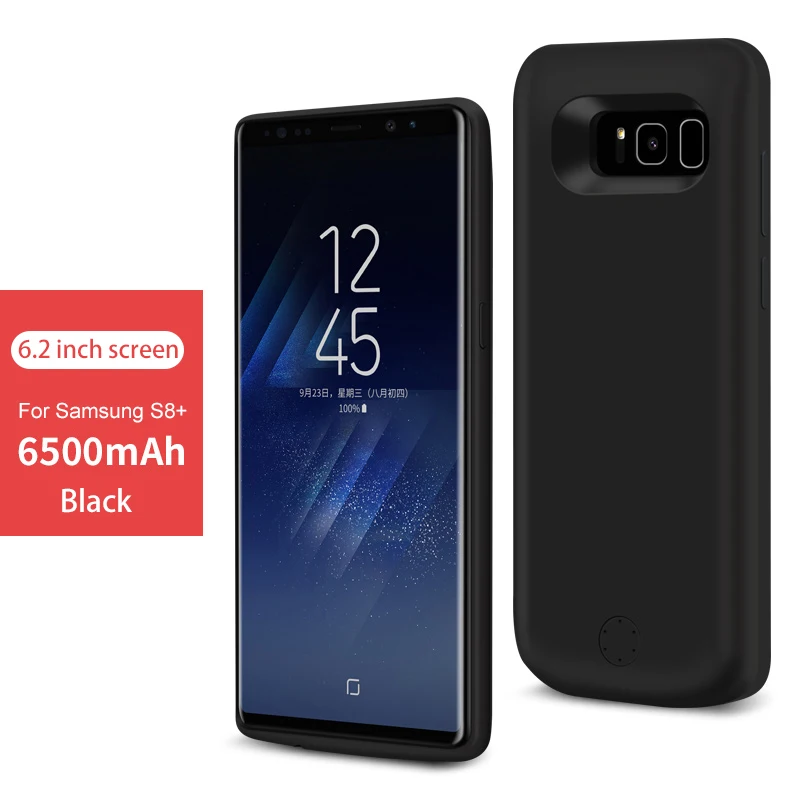 S8plus Black VVKing 6500 мАч/5000 мАч чехол для зарядного устройства для samsung Galaxy S8 S8 plus внешний аккумулятор чехол для зарядки ультра тонкий внешний аккумулятор зарядное устройство - Цвет: S8plus Black