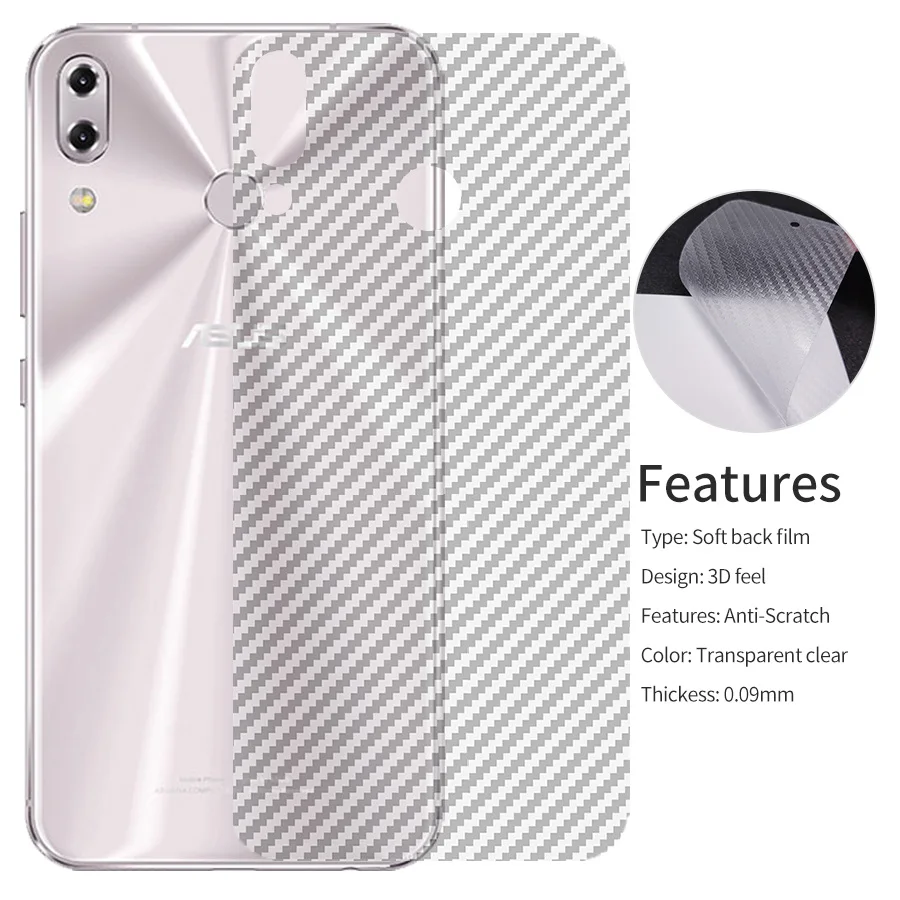 5 шт. защитная пленка из углеродного волокна для Asus Zenfone 5z Max Pro ZS620 ZE 620 554 ZC 520 ZB601 551 553