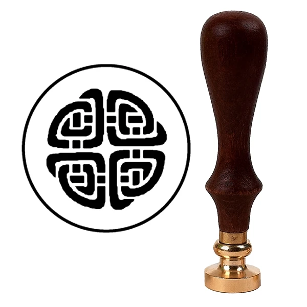 Восковая печать WPamp с фотографией и круглым латунным стержнем кельтский Kno|stamps