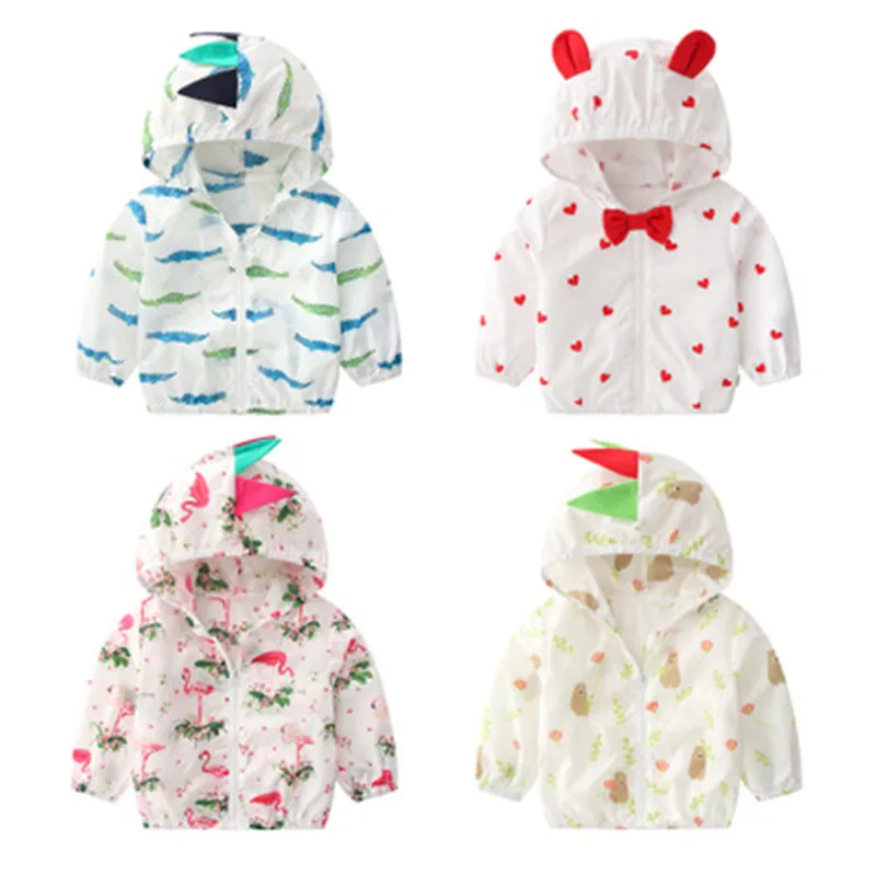 

Summer Outdoor Sun Protection Skin Jackets For Girls Boys Cute Clothes Children Coats Baby Anti-UV Windbreaker Kids Outerwear