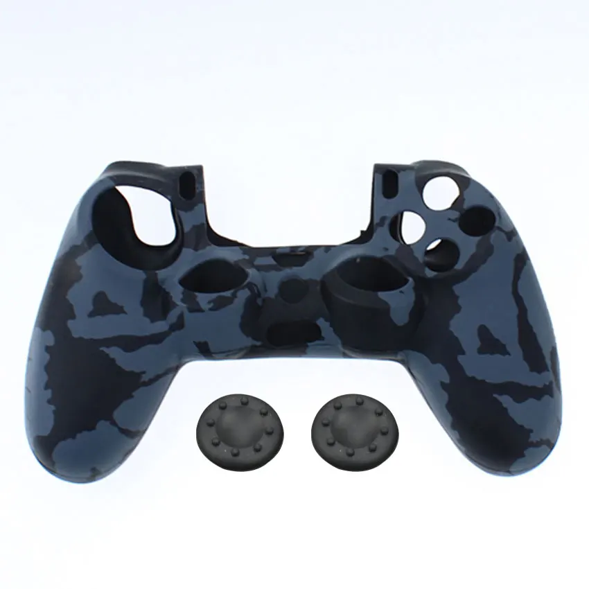 YuXi мягкий силиконовый резиновый чехол для Play Station Dualshock 4 PS4 DS4 Pro тонкий контроллер кожи+ ДЖОЙСТИК ручки крышки - Цвет: Q