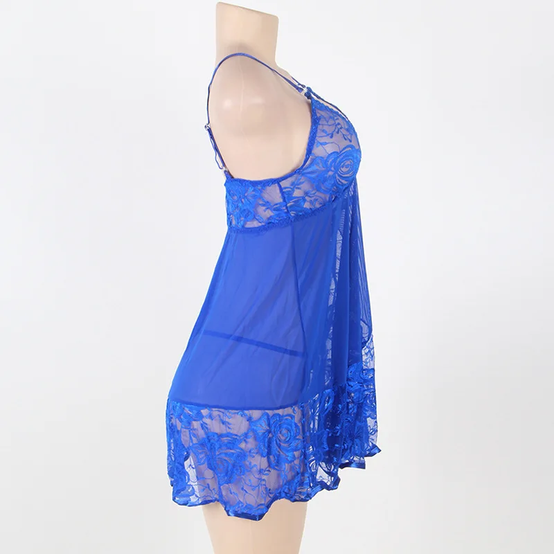 Сексуальное женское белье кружевное платье Babydoll прозрачное ночное одежда для