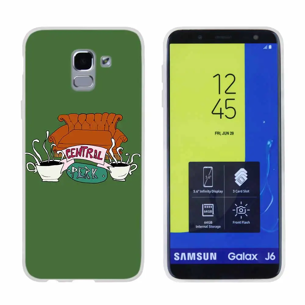 Pattern06 Кофейня Кофе из телесериала «Друзья для чехол для телефона samsung Galaxy j6 J8 J7 J5 J3 J4 Plus J610 Prime Мягкий силиконовый чехол - Цвет: Pattern06