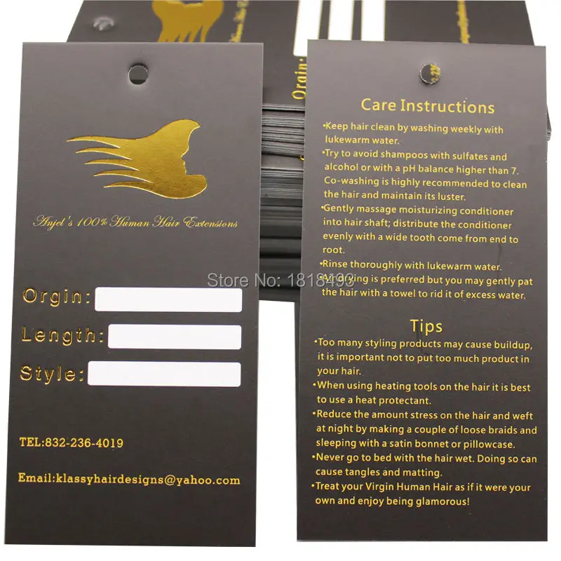 Бесплатная доставка сверхпрочных ярлыков с золотым тиснением/карточек из бумаги плотностью 300 г/м²/печать названия бренда одежды/этикетки для одежды/1000 штук в партии.