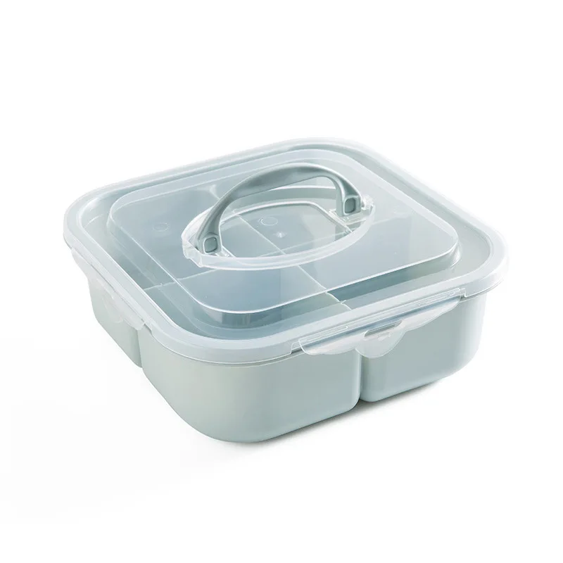 Кухня Multi functional пластиковая миска простой герметичный раздел с крышкой сушеные