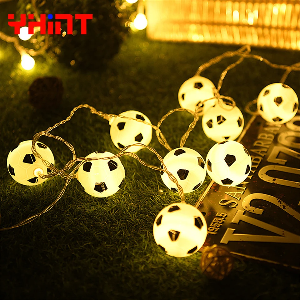Luminaria lamp holiday decoration football bulb string light Bar atmosphere LED For Christmas Celebrating the world cup party | Освещение