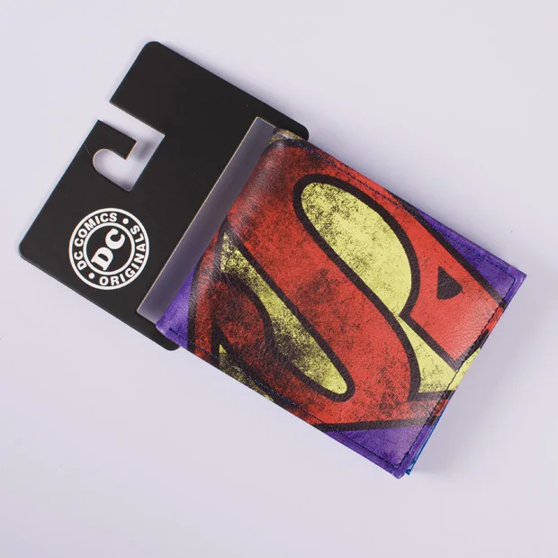 Superman 5 Мужские кошельки в стиле комиксы dc, marvel, кожаный кошелек в стиле аниме "месть", сумка из пу пвх 4,5 дюймов, водонепроницаемый модный повседневный короткий кошелек - Цвет: Superman 5