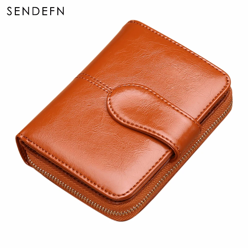 SENDEFN, короткий кошелек для монет, женский кожаный женский кошелек, модный небольшой держатель для карт, женский кошелек, 8017-6
