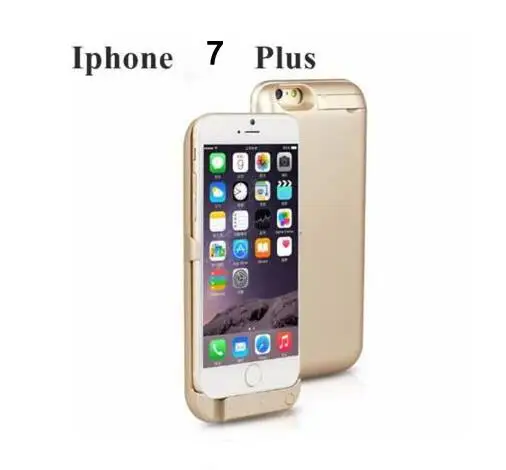 for i7 plus gold Беспроводное зарядное устройство на заднюю панель с зажимом для аккумулятора, чехол для телефона 5000 мАч для apple iPhone 5 5S 6 6s 7 6 plus 6G 7 plus 5G 7 plus i6 - Цвет: for i7 plus gold