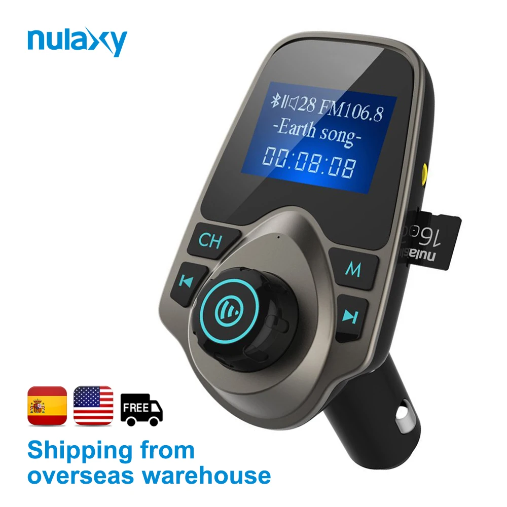 Автомобильный MP3 плеер Nulaxy Bluetooth fm передатчик Hands free автомобильный аудио mp3