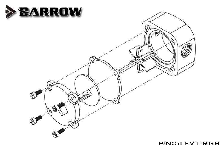 Курган Компьютерная система водяного охлаждения 5V 3PIN воды расходомер Аврора SLFV1-RGB