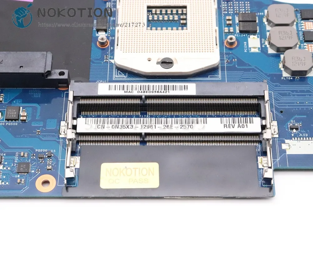NOKOTION для Dell 15R 5520 материнская плата ноутбука HM77 DDR3 UMA QCL00 LA-8241P CN-0N35X3 0N35X3 основная |