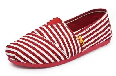 all red stripe Женские модные туфли на плоской поверхности для ленивых, эспадрильи, Женская парусиновая обувь, женские лоферы, эспадрильи, женская обувь на плоской подошве, Размеры 35-44 - Цвет: all red stripe