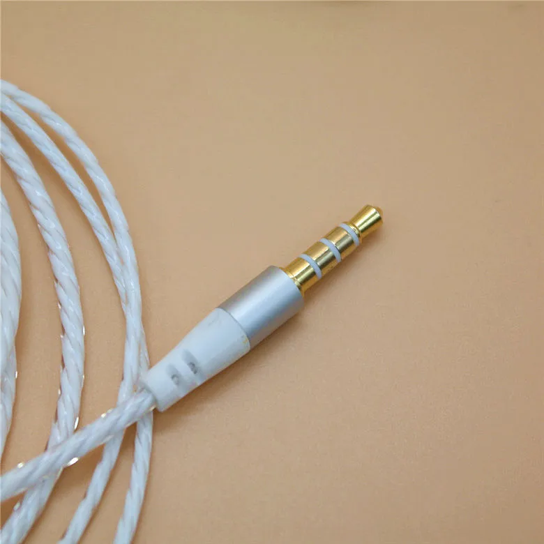 DIY подключаемый провод для наушников белого цвета с микрофоном mmcx ue900 se535|Кабели