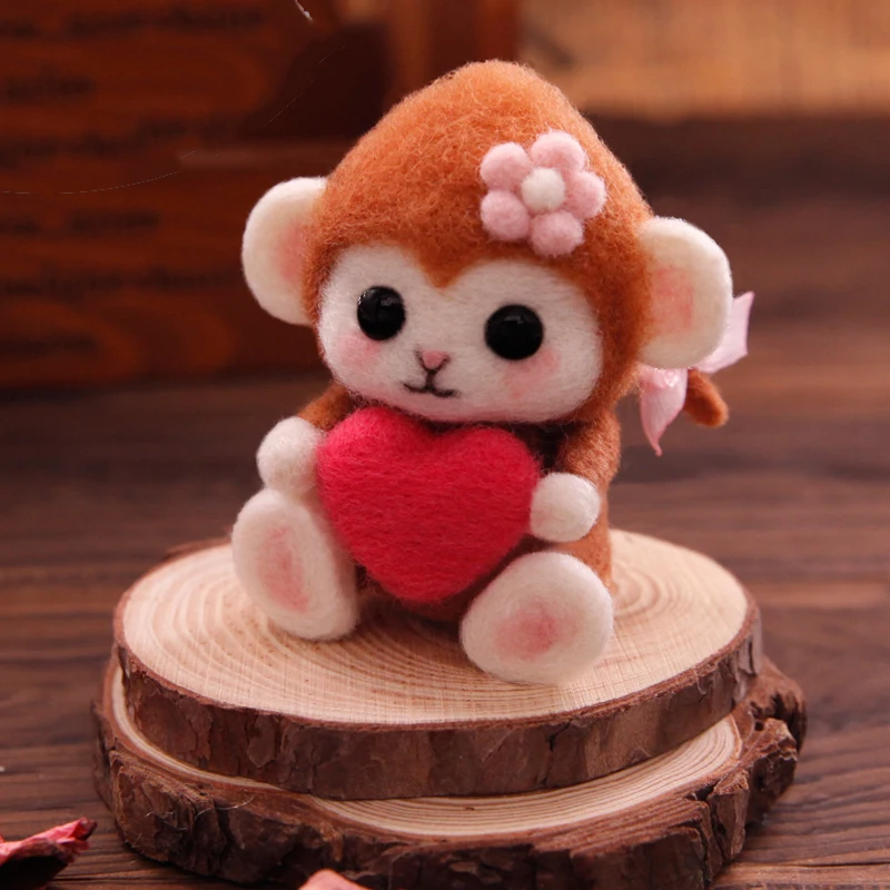 MoTiRo неготовый войлочный материал упаковка DIY серия monkey шерстяной тычок для