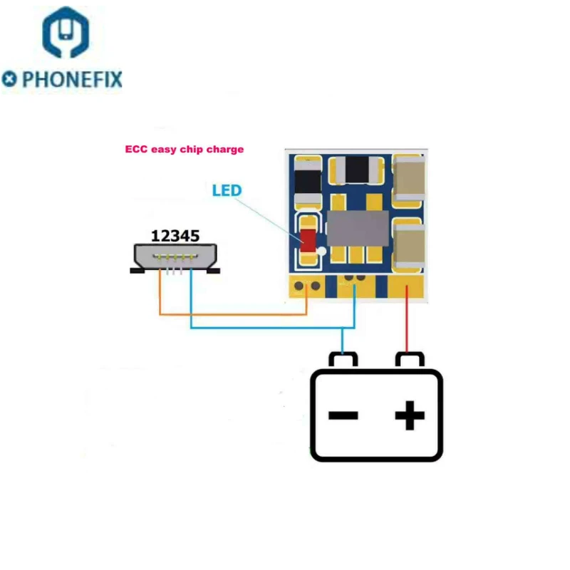 PHONEFIX 5 шт. ECC простой чип для зарядки светодиодный ремонт все проблемы с зарядкой