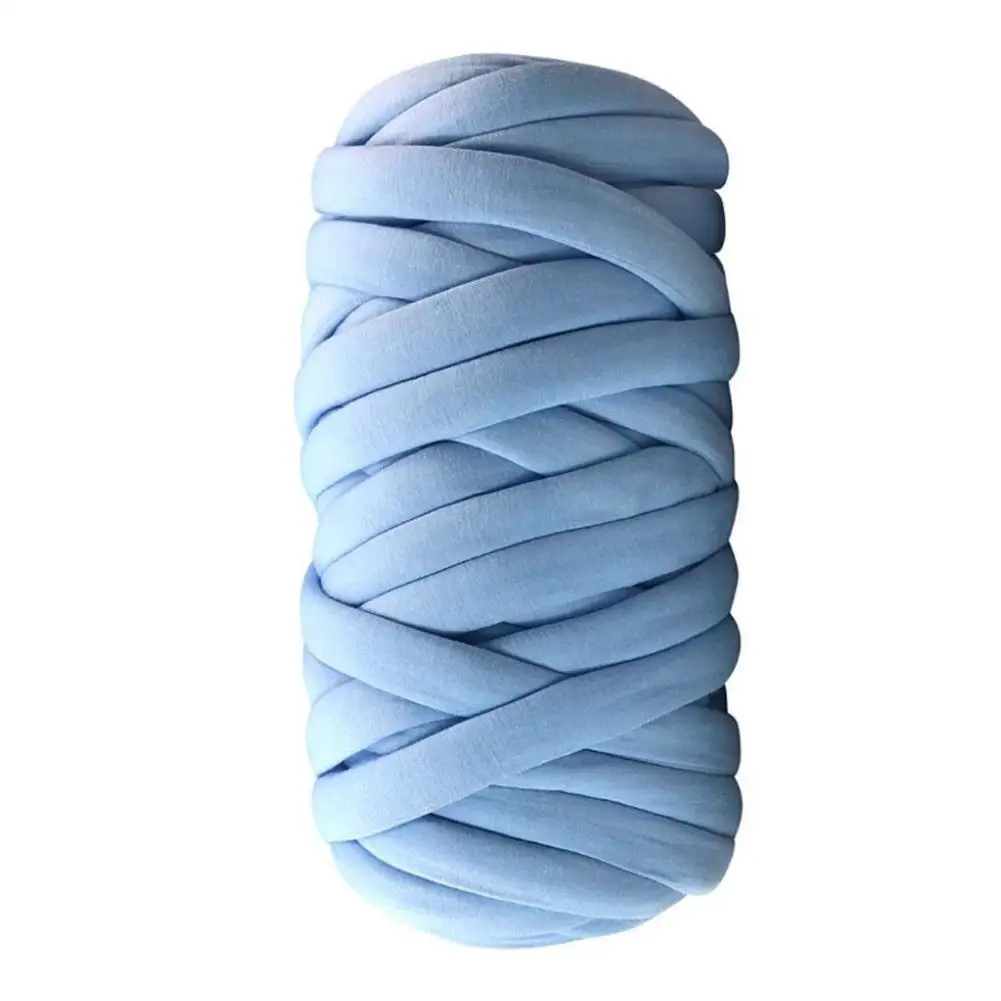 Blue 60 M Прямая поставка, 25/60 м, ручное Тканое одеяло, основная пряжа, круглая ткань, грубая линия, вязание, сделай сам, шерсть, ручная вязка, пряжа, домашняя, анти-холодная - Цвет: Blue 60 M