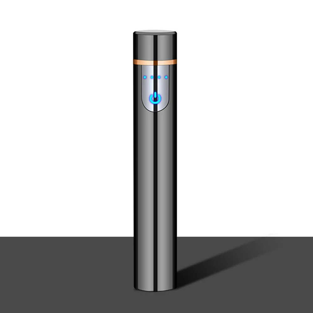 Креативная usb зарядка зажигалка с сенсорным экраном электронные зажигалки для сигарет маленькое электрическое проволочное Беспламенное ветрозащитное