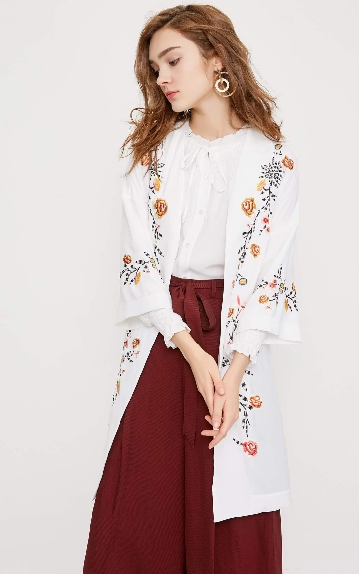 Vero Moda шифоновая куртка с цветочной вышивкой и спущенными плечами | 318121549