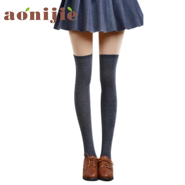 2017 женские Сексуальные Гольфы выше колена зимние теплые для девушек спорта