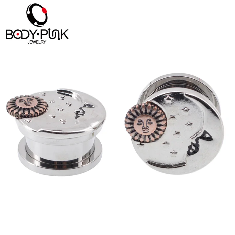 2 шт. туннели из нержавеющей стали с заглушками для пирсинга|plugs and tunnels|body piercing