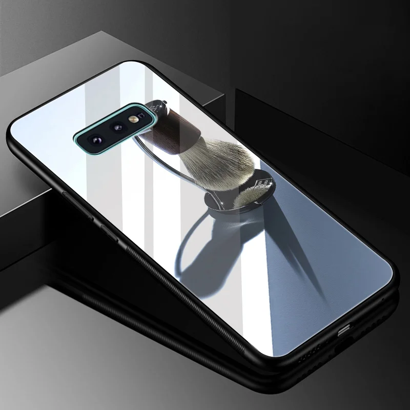 Gerleek стекло ТПУ макияж кисти чехол для Samsung S7 Edge S9 S8 Plus Note 8 9 S10 | Мобильные телефоны