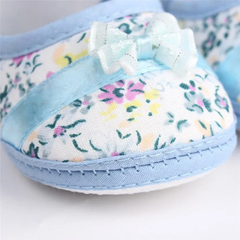 

Baby Kids Floral Bowknot Baby Shoes First Walker Toddler Infants Walking Shoes Bowknot Prewalker 3-18 M