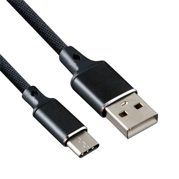 Черный Ersuki usb type-C кабель для быстрой зарядки и синхронизации данных USB C кабель для huawei Xiao mi Red mi Note 7 mi 9 samsung Galaxy S9 Oneplus 6t - Цвет: Черный