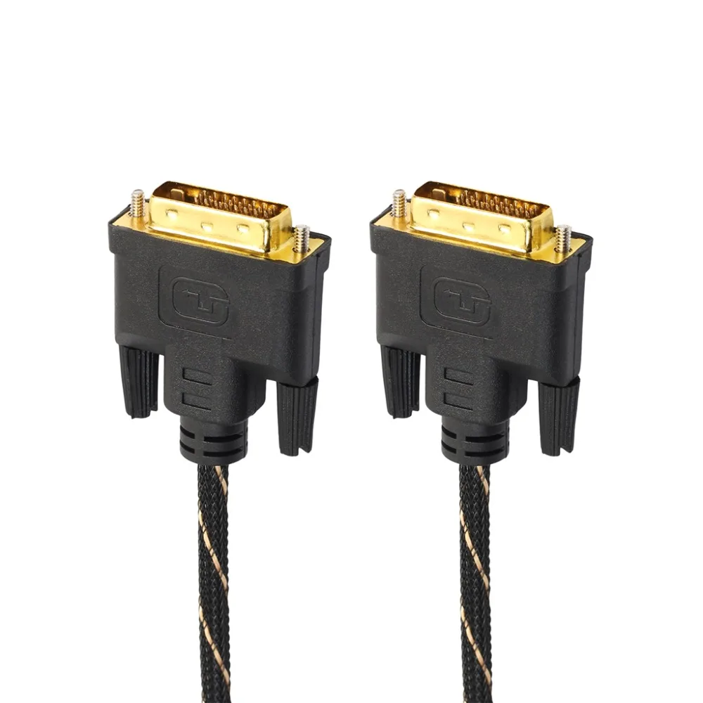 REXLIS ЖК-дисплей Цифровой Монитор DVI D к DVI-D Золото Мужской 24+ 1 Pin Dual Link ТВ кабель для TFT 0,5 м/1 м/1,8 м/3 m/5 m/10 m/15 m
