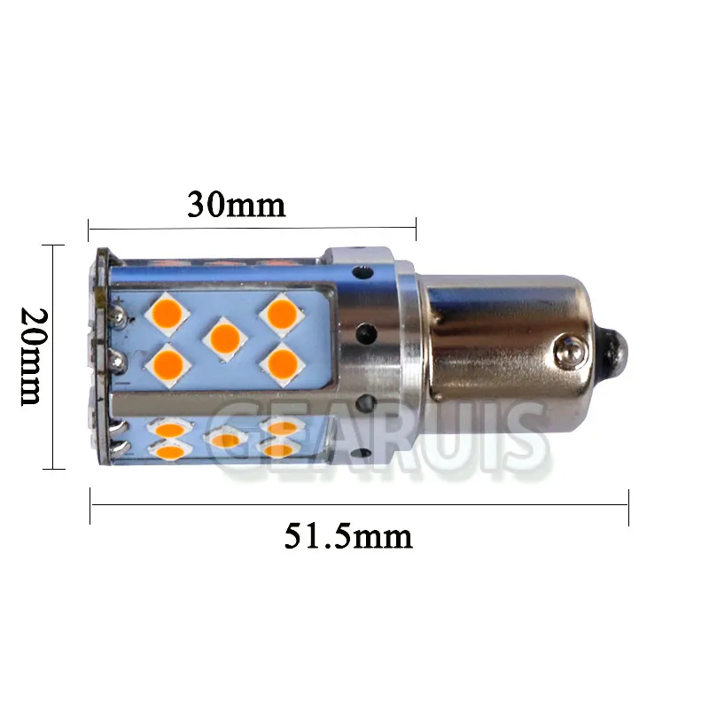 18 Вт No Hyper Flash 1156 bau15s py21w ba15s p21w 1.5A 35 smd 3030 светодиодные T20 7440 Обратные резервные