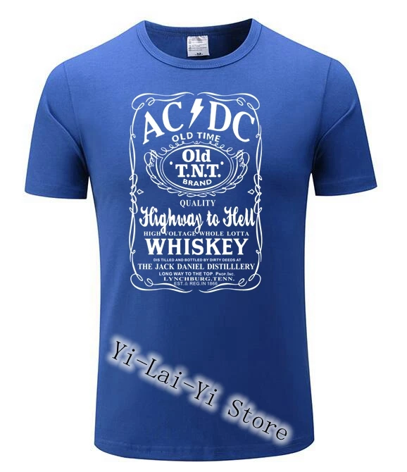 Музыкальная группа ACDC футболка для мужчин Прямая поставка Летняя AC DC короткий