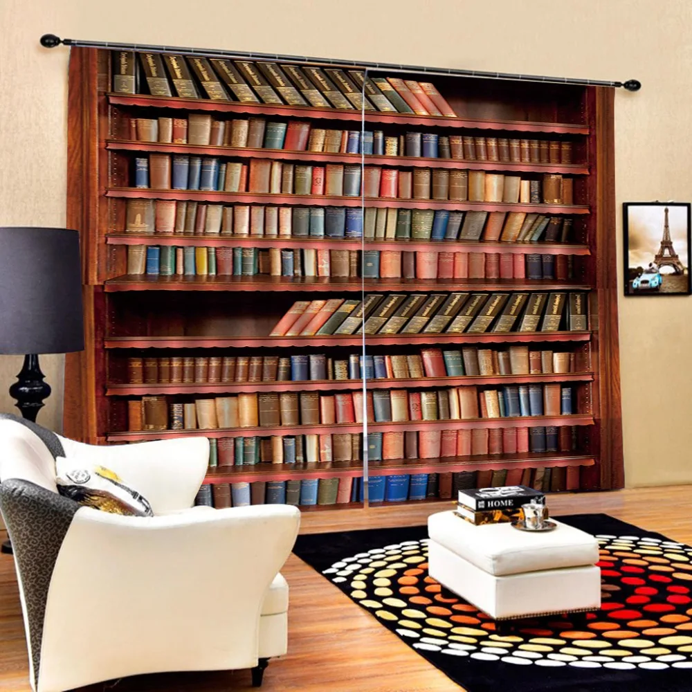 

Customize any size cortinas blackout bookshelf window curtains Living room bedroom curtains kitchen black out window curtains