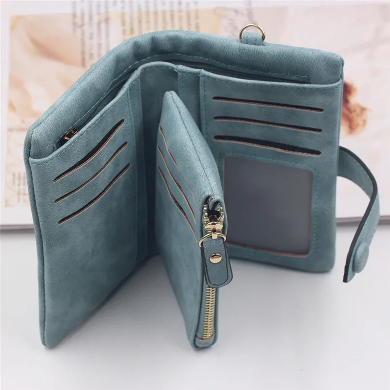 Женские матовые короткие маленькие милые женские бумажники portafoglio donna monederos para mujer