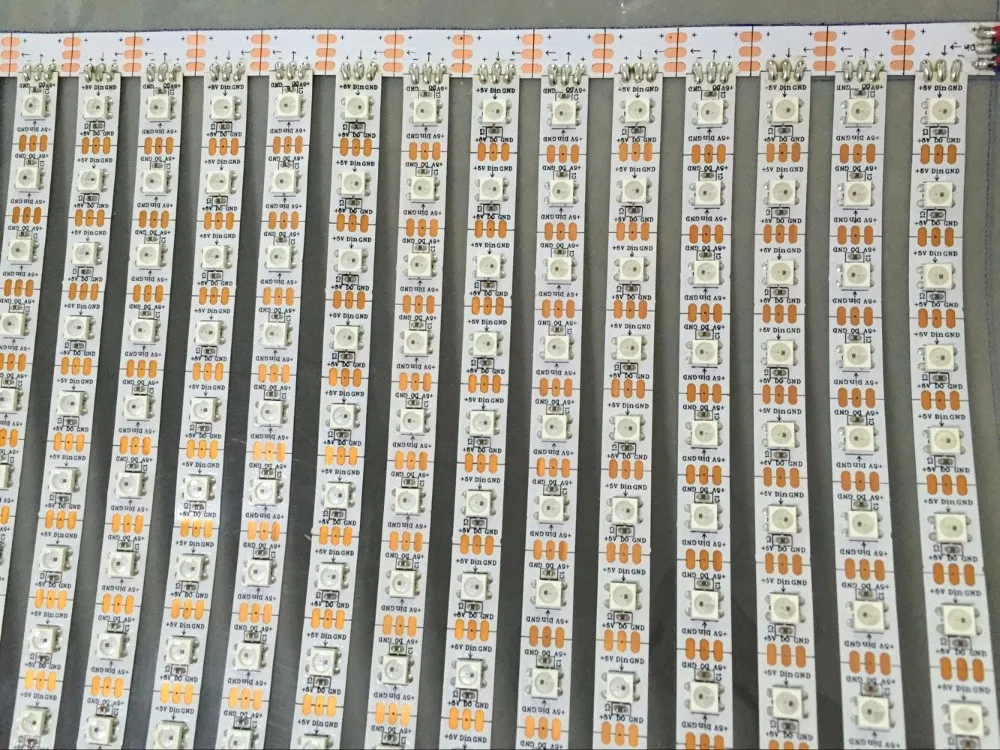 60*40 пикселей RGB Полноцветный WS2812B Гибкая светодиодная Пиксельная панель 5 в