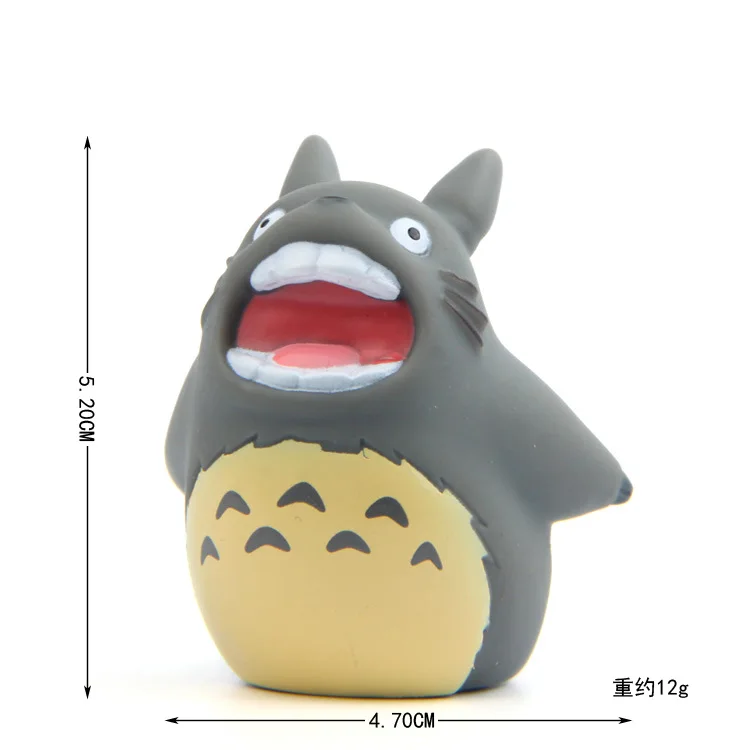 TOTORO mini Ghibli, милая аниме фигурка, пластиковая ПВХ Модель, украшение для дома, автомобиля, куклы, рождественский подарок, Комплект детских игрушек