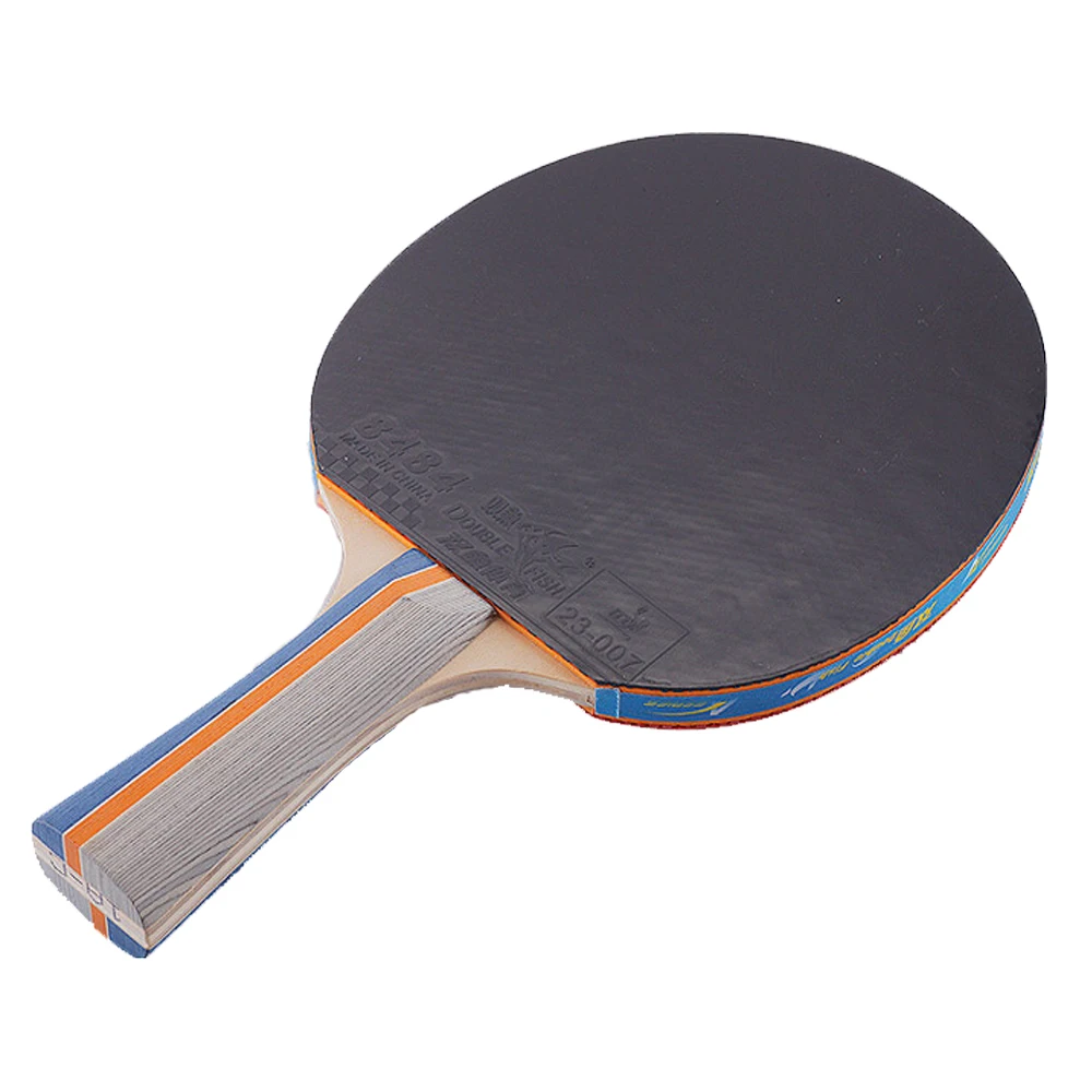 Original Double fish 1star 1A table tennis racket racquet wood Pinpong Bat Flared Handle Paddle for Beginner and Recreational