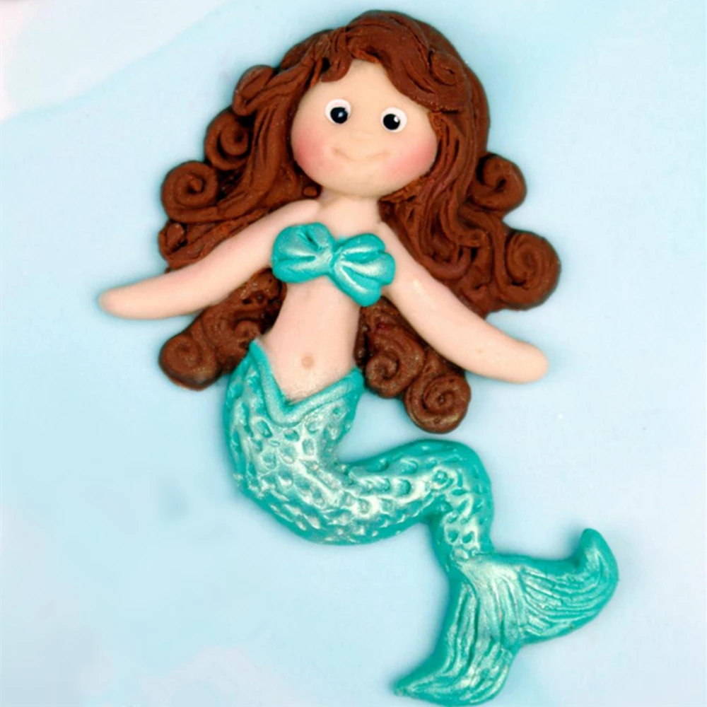 Новый мультфильм Русалка помадка силиконовая форма печенья конфеты шоколадные