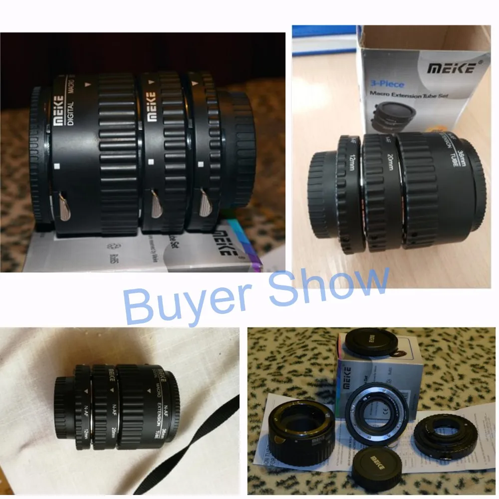 Meike Автофокус Макро Удлинитель Набор 12 20 36 мм переходное кольцо для Nikon D3100 D3200 D5000 все DSLR AF AF-S DX объектив камеры