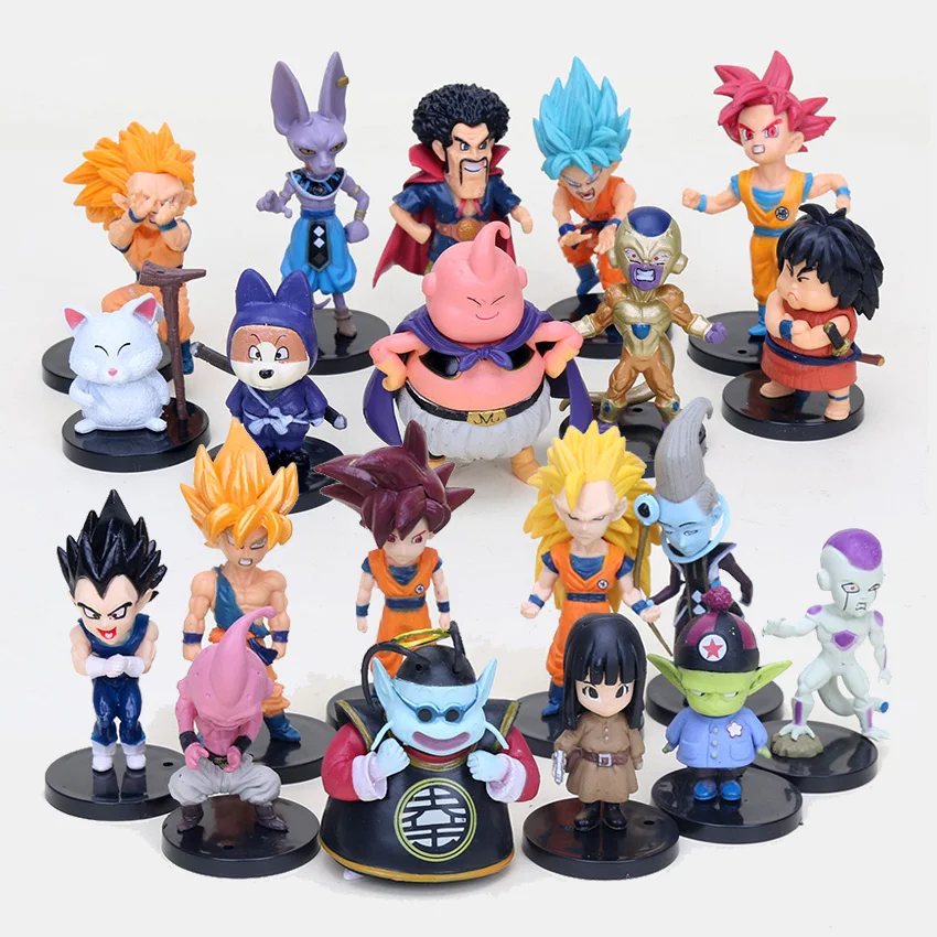 Экшн фигурки Dragon Ball Z Super Saiyan Son Goku Vegeta Buu Freeza Beerus ПВХ Игрушечная модель в сумке 20