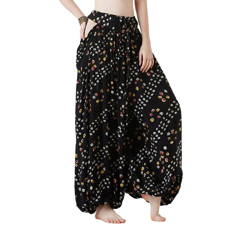 New style Gypsy Trousers Bloomers ATS Harem Pants American Tribal Belly Dance Printed strap Full Pantaloons Costume | Тематическая