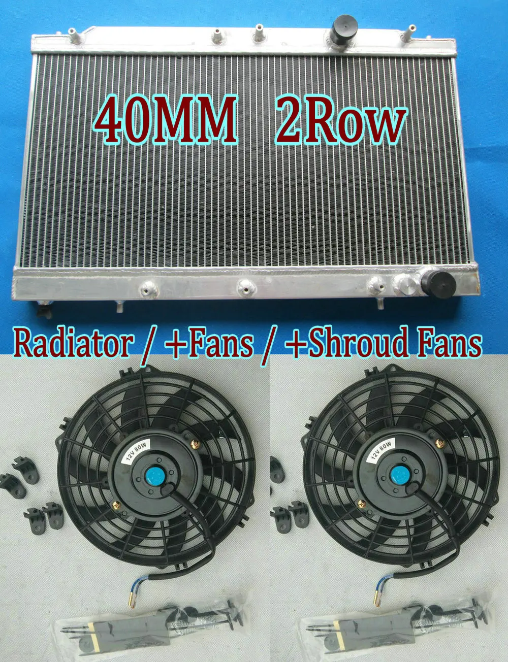 Алюминиевый вентилятор радиатора для Mitsubishi Eclipse 1G GS GSX Plymouth Laser RS Eagle Talon DL ES G37 4G63 1