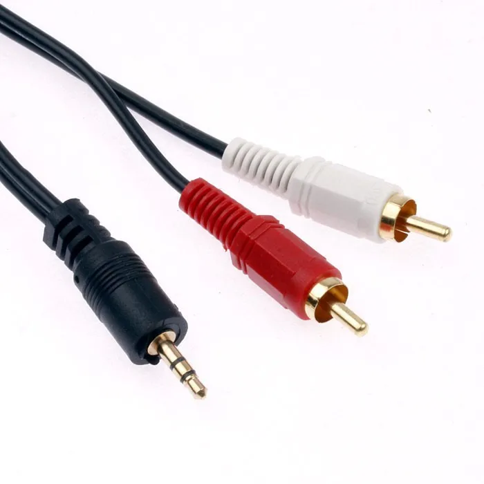 5 шт. 3 мм на 2 RCA стерео штекер аудио Y образный кабельный сплиттер разъем 1 м|cable