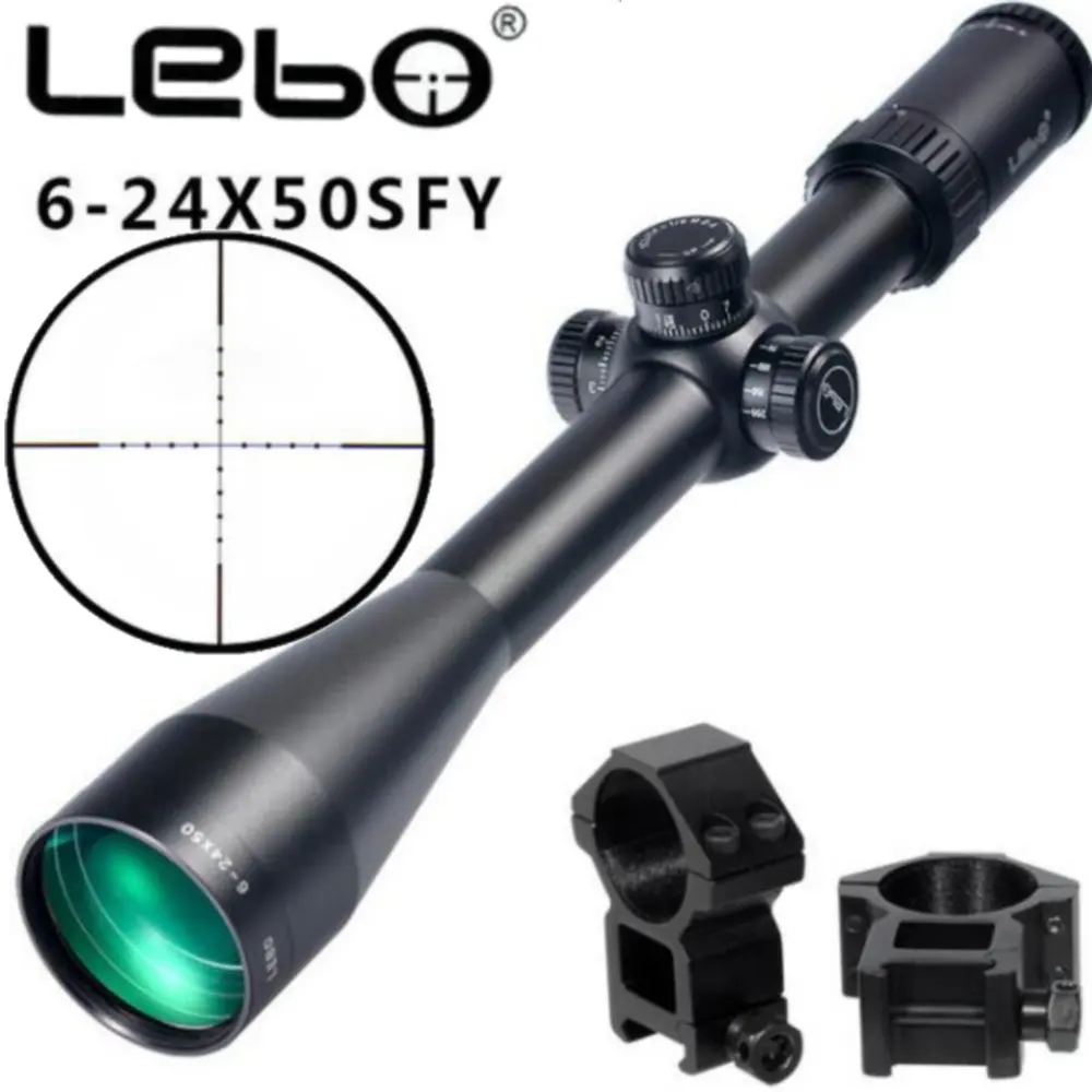 LEBO BJ 6-24X50SFY первая фокальная плоскость винтовка прицел Боковая регулировка параллакса Mil-dot стекло Выгравированный охотничий прицел Тактический стрелковый прицел