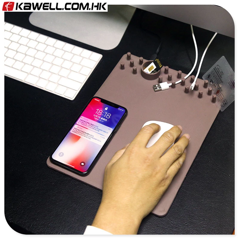 10 шт./партия хит продаж противоскользящее Беспроводное зарядное устройство