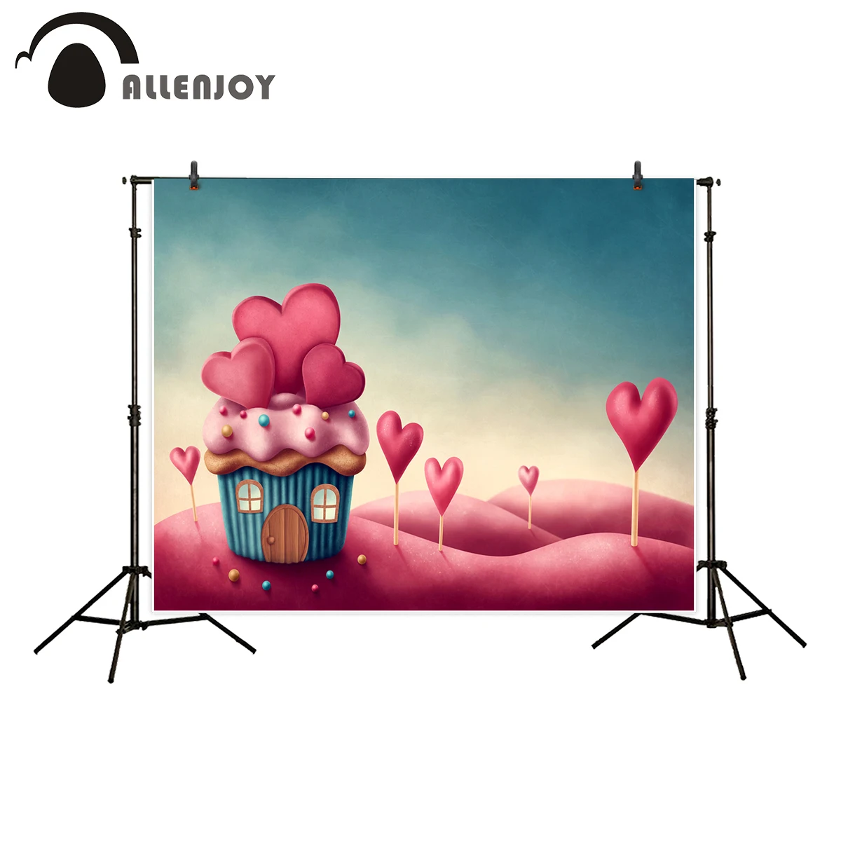 Allenjoy фон для фотосъемки сердца торт дом Романтическая сказка милый ребенок душ