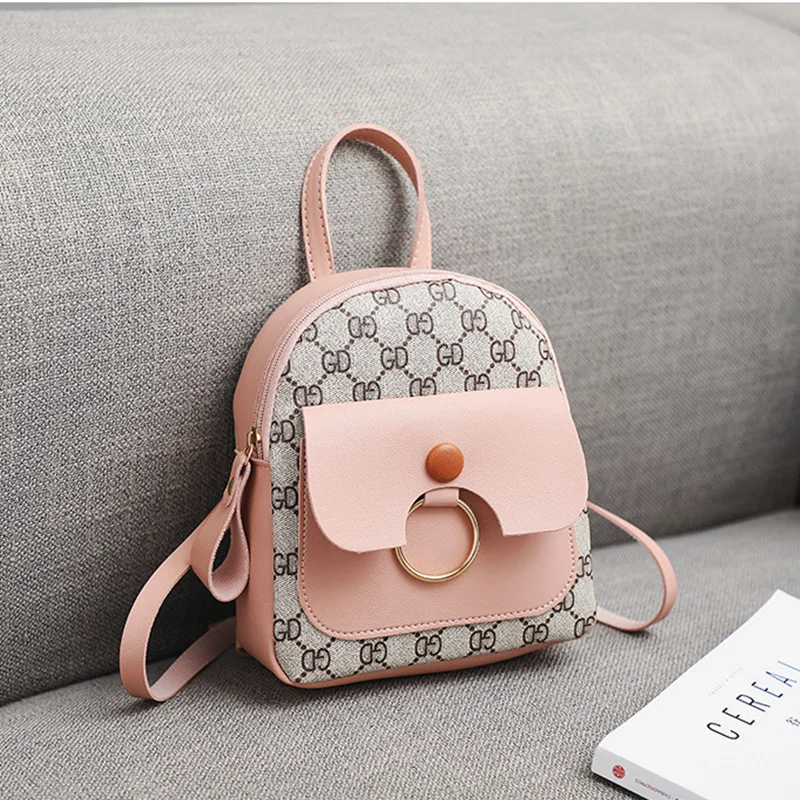 Простой модный мини-рюкзак 2019 цветная простроченная сумка на плечо